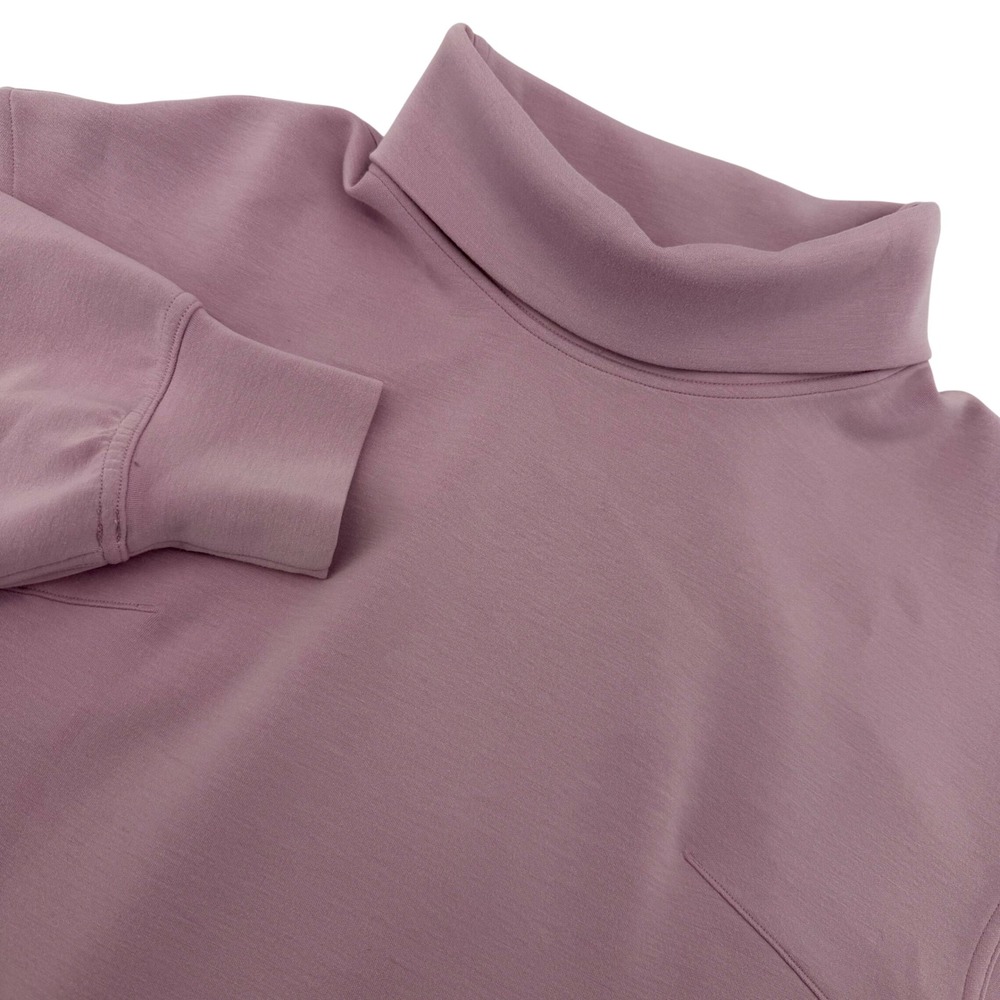 Lululemon AirWrap Pullover Hoodie Women 4 Pink Turtleneck Mock Neck Zip Pocket
